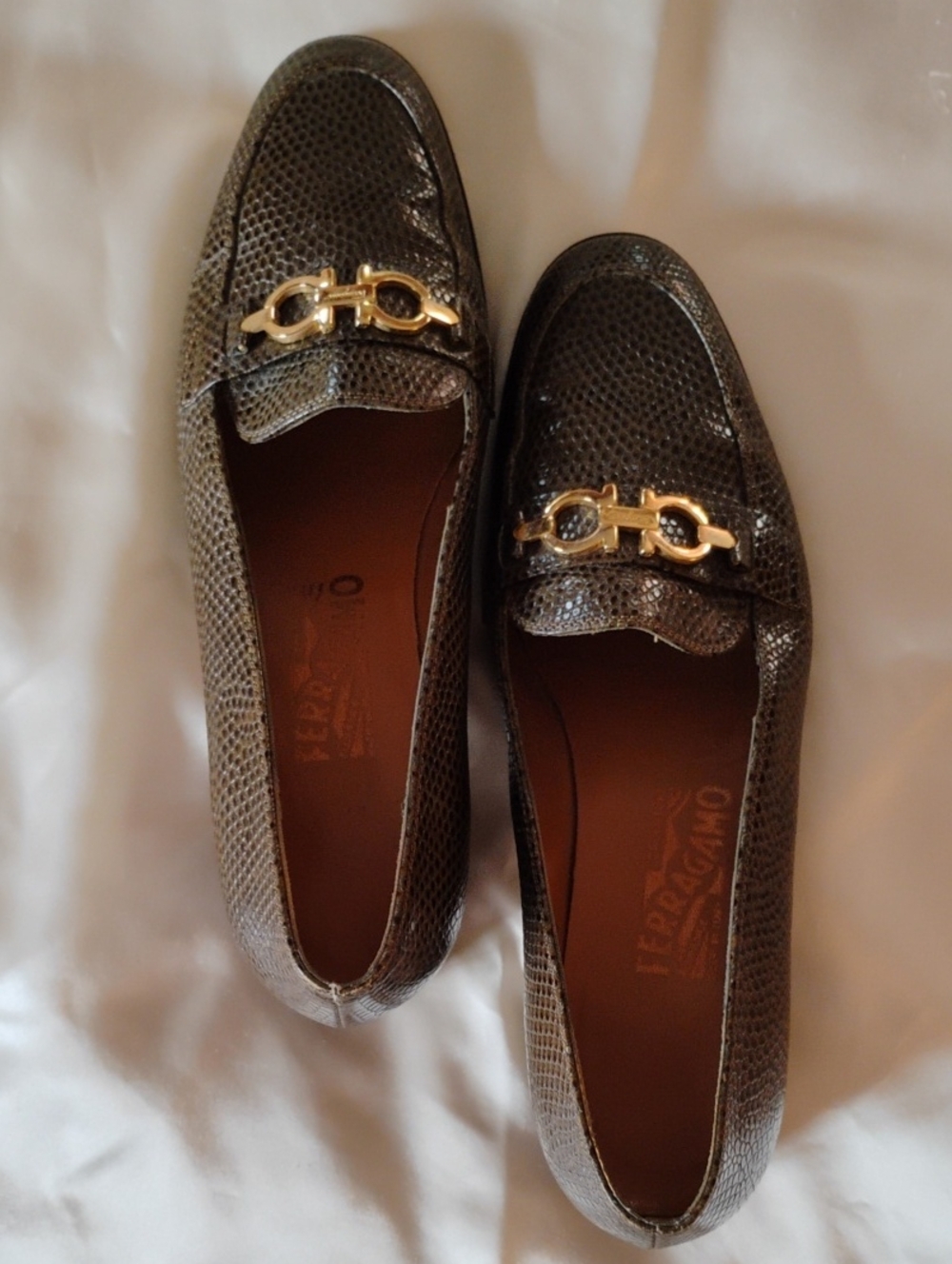 Salvatore Ferragamo Women's Brown Leather Bit Loafers